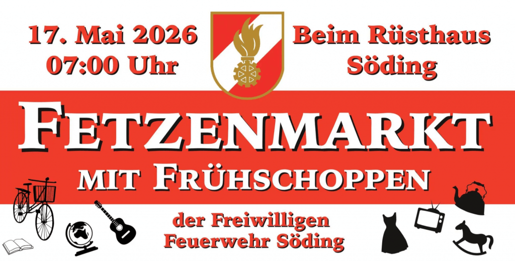 fetzenmarkt mit frühschoppen freiwillige feuerwehr söding beim rüsthaus